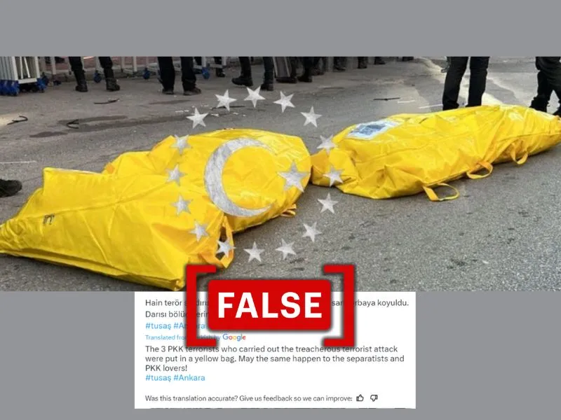 Photo doesn't show assailants behind Turkey attack in 'yellow body bags'